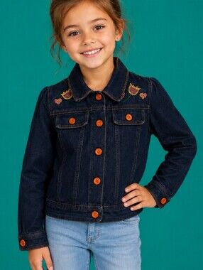 Vintage SPROCKETS Floral Embroidered Denim Snap Jean Jacket